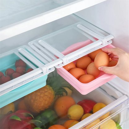 Fridge Storage Basket Expandable Storage Plastic Rack