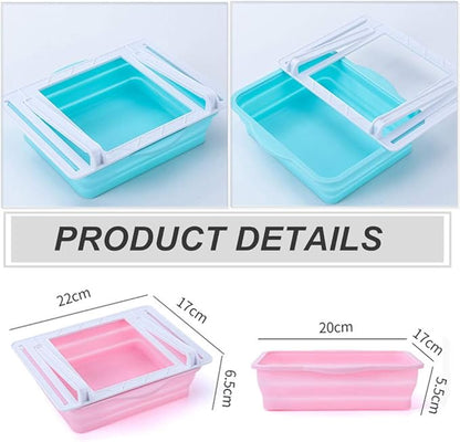 Fridge Storage Basket Expandable Storage Plastic Rack